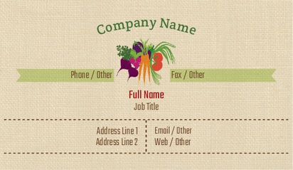 Design Preview for Design Gallery: Farmers Market Business Card Stickers