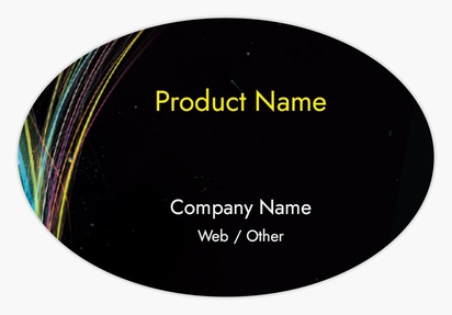 Design Preview for Design Gallery: Information & Technology Product & Packaging Labels, Oval  7.6 x 5.1 cm 