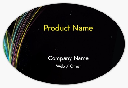 Design Preview for Design Gallery: Information & Technology Product Labels, 7.6 x 5.1 cm Oval