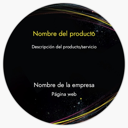 Vista previa del diseño de Galería de diseños de etiquetas para productos en hoja para fabricación, Circular 7,6 x 7,6 cm
