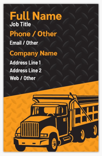Design Preview for Design Gallery: Trucking Textured Uncoated Business Cards