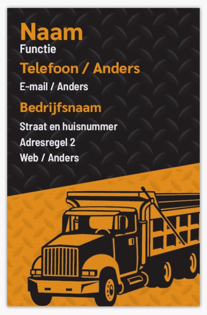 Voorvertoning ontwerp voor Ontwerpgalerij: Vrachtwagenchauffeur Linnen visitekaartjes