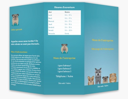Aperçu du graphisme pour Galerie de modèles : Dépliants, Animaux et soins vétérinaires, 8.5 x 11 po Trois volets
