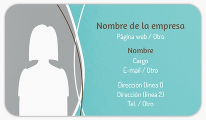 Un tarjeta de contacto de emergencia elegante diseño azul gris para Elegante con 1 imágenes