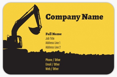 Design Preview for Design Gallery: Excavation Rounded Corner Business Cards, Rounded Standard (85 x 55 mm)