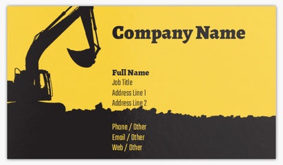 Design Preview for Excavation Standard Business Cards Templates, Standard (3.5" x 2")