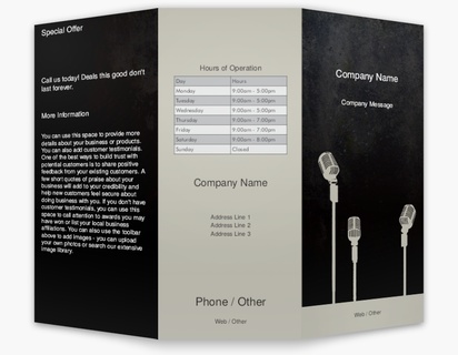 Design Preview for Music Custom Brochures Templates, 8.5" x 11" Tri-fold