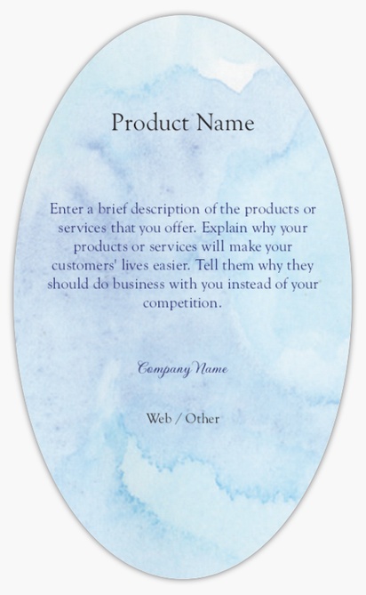 Design Preview for Design Gallery: Nursery Schools Product Labels on Sheets, Oval 12.7 x 7.6 cm