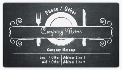 Design Preview for Design Gallery: Food Service Business Card Stickers