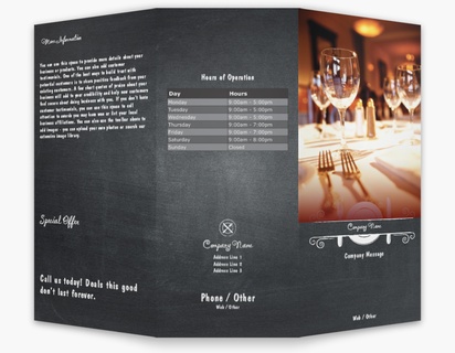 Design Preview for Design Gallery: Food Catering Custom Brochures, 8.5" x 11" Tri-fold