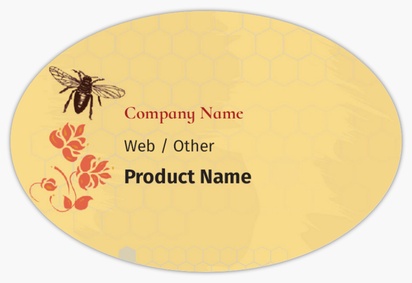 Design Preview for Design Gallery: Agriculture & Farming Product Labels, 7.6 x 5.1 cm Oval