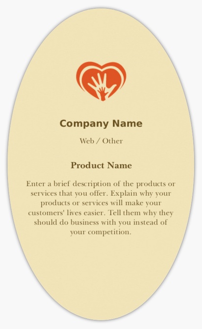 Design Preview for Design Gallery: Guidance and Counselling Product Labels on Sheets, Oval 12.7 x 7.6 cm
