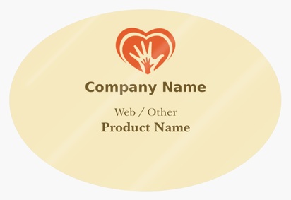 Design Preview for Design Gallery: Foster Services & Adoption Product Labels on Sheets, Oval 7.6 x 5.1 cm