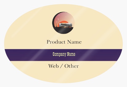 Design Preview for Design Gallery: Automotive & Transportation Product Labels on Sheets, Oval 7.6 x 5.1 cm