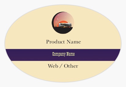 Design Preview for Design Gallery: Automotive & Transportation Product & Packaging Labels, Oval  7.6 x 5.1 cm 