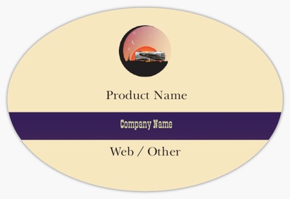 Design Preview for Design Gallery: Automotive & Transportation Product Labels, 7.6 x 5.1 cm Oval