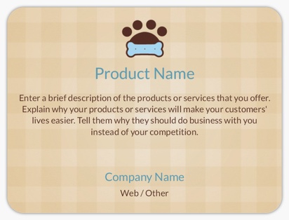Design Preview for Design Gallery: Animals & Pet Care Product Labels on Sheets, Rounded Rectangle 10 x 7.5 cm