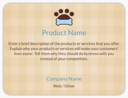 Design Preview for Design Gallery: Animals & Pet Care Product Labels, 10.2 x 7.6 cm Rounded Rectangle