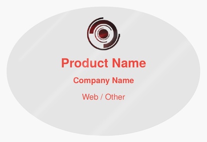 Design Preview for Design Gallery: Security Systems Installation & Maintenance Product Labels on Sheets, Oval 7.6 x 5.1 cm