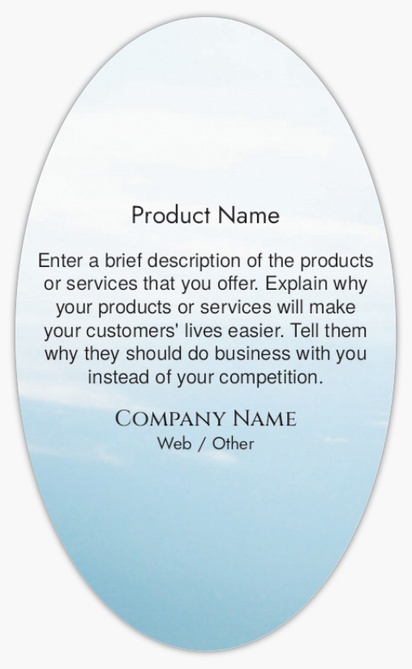 Design Preview for Design Gallery: Nature & Landscapes Product Labels on Sheets, Oval 12.7 x 7.6 cm