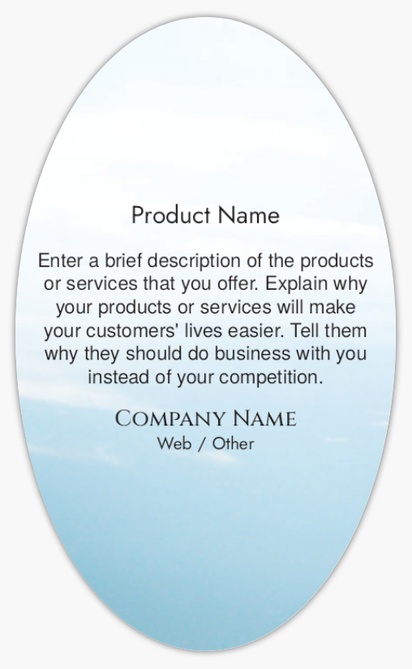 Design Preview for Design Gallery: Religious & Spiritual Product Labels, 12.7 x  7.6 cm Oval