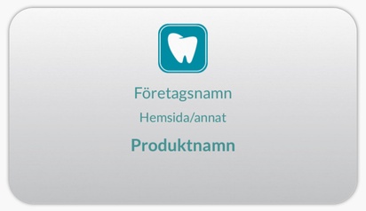 Förhandsgranskning av design för Designgalleri: Tandvård Produktetiketter på ark, Rundad rektangel 8,7 x 4,9 cm