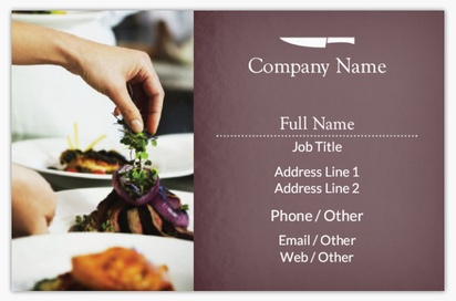 Design Preview for Design Gallery: Food Service Ultra-Thick Business Cards, Standard (85 x 55 mm)