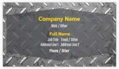 Design Preview for Welding & Metal Work Standard Business Cards Templates, Standard (3.5" x 2")