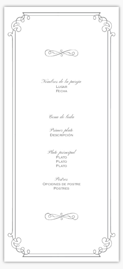 Vista previa del diseño de Galería de diseños de menús de ceremonia para tradicional y clásico