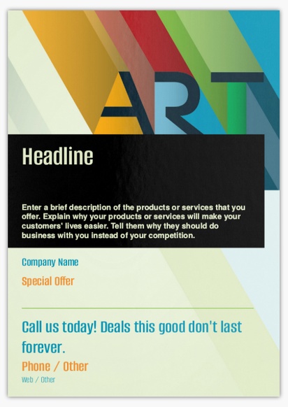 Design Preview for Design Gallery: Art galleries Flyers & Leaflets,  No Fold/Flyer A5 (148 x 210 mm)