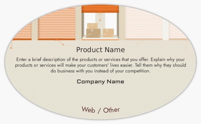 Design Preview for Design Gallery: Construction, Repair & Improvement Product Labels on Sheets, Oval 12.7 x 7.6 cm