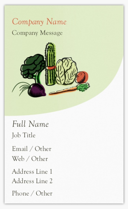 Design Preview for Design Gallery: Organic Food Stores Classic Visiting Cards