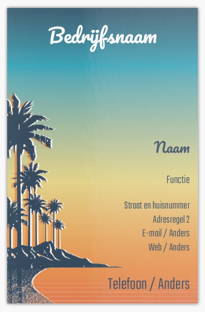 Voorvertoning ontwerp voor Ontwerpgalerij: Toerisme Extra dikke visitekaartjes, Standaard (85 x 55 mm)