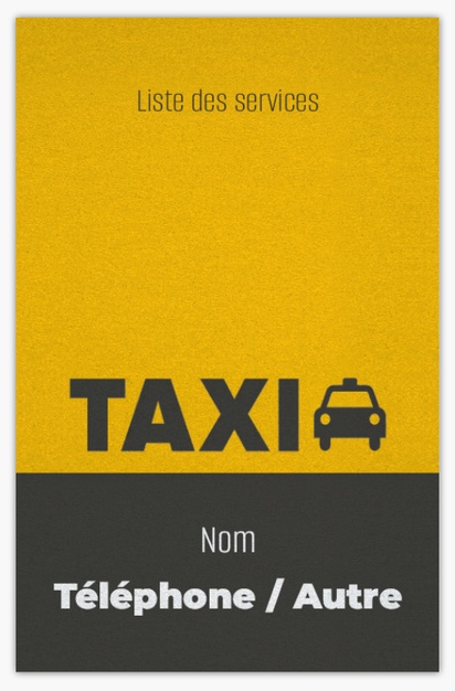 Aperçu du graphisme pour Galerie de modèles : cartes de visite effet nacré pour taxi