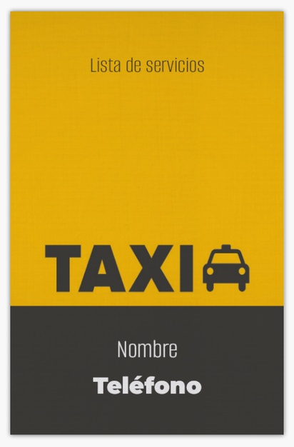Vista previa del diseño de Galería de diseños de tarjetas con acabado lino para taxis