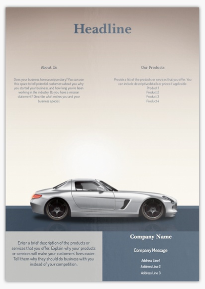 Design Preview for Design Gallery: Auto Rental Flyers & Leaflets,  No Fold/Flyer A4 (210 x 297 mm)