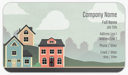 Design Preview for Real Estate Appraisal & Investments Rounded Corner Business Cards Templates, Standard (3.5" x 2")