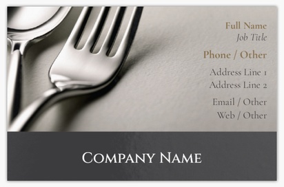 Design Preview for Design Gallery: Restaurants Metallic Business Cards