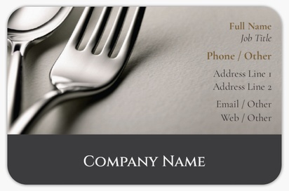 Design Preview for Design Gallery: Food Service Rounded Corner Business Cards, Rounded Standard (85 x 55 mm)