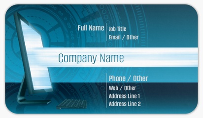 Design Preview for Electronics Rounded Corner Business Cards Templates, Standard (3.5" x 2")