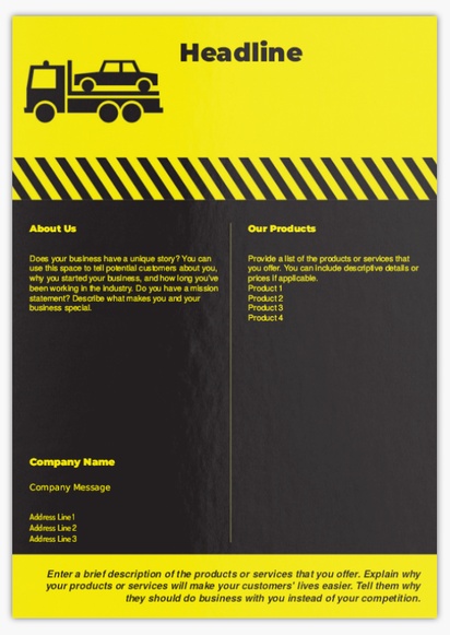 Design Preview for Design Gallery: Breakdown Recovery Flyers & Leaflets,  No Fold/Flyer A4 (210 x 297 mm)