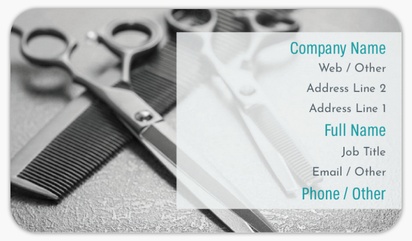 Design Preview for Barbers Rounded Corner Business Cards Templates, Standard (3.5" x 2")