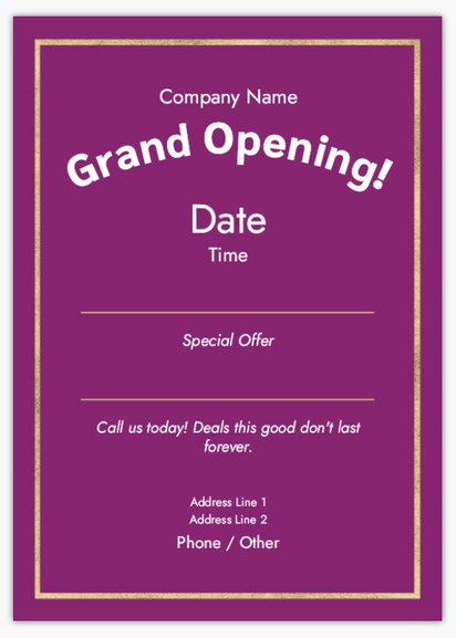 Design Preview for Design Gallery: Grand Opening Flyers, None A6