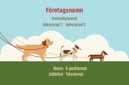 Förhandsgranskning av design för Designgalleri: Hunduppfödare Visitkort standard, Standard