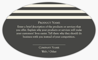 Design Preview for Templates for Finance & Insurance Product Labels , 12.7 x  7.6 cm Oval