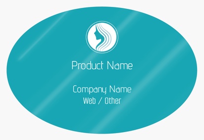 Design Preview for Design Gallery: Waxing & Hair Removal Product Labels on Sheets, Oval 7.6 x 5.1 cm