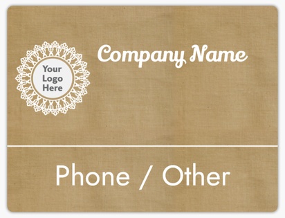 A logo lace brown cream design with 1 uploads