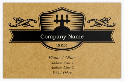 Design Preview for Design Gallery: Beer, Wine & Spirits Ultra-Thick Business Cards, Standard (85 x 55 mm)