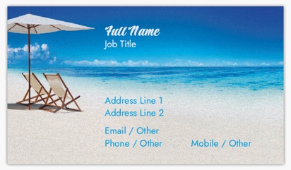 Design Preview for Travel & Accommodation Pearl Business Cards Templates, Standard (3.5" x 2")