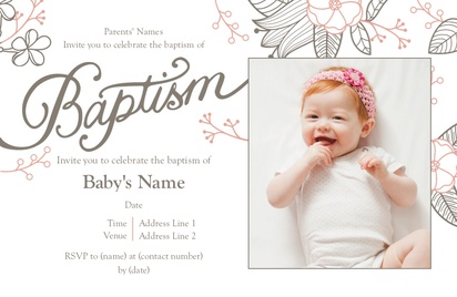 Design Preview for Christening and Baptism Invitations: Design Templates, Flat 11.7 x 18.2 cm
